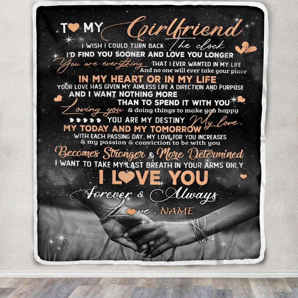Personalized To My Girlfriend Blanket From Boyfriend I'd Find You Sooner Love You Longer Girlfriend Anniversary Valentines Day Christmas Fleece Throw Blanket Blanket | Teecentury.com