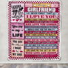 Personalized To My Girlfriend Blanket From Boyfriend Wood Never Forget I Love You Birthday Anniversary Valentines Christmas Customized Gift Fleece Blanket | teecentury