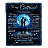 Personalized To My Girlfriend Blanket Wood The Day I Met You Girlfriend Birthday Gifts Romantic Valentines Day For Her Christmas Customized Fleece Blanket | teecentury