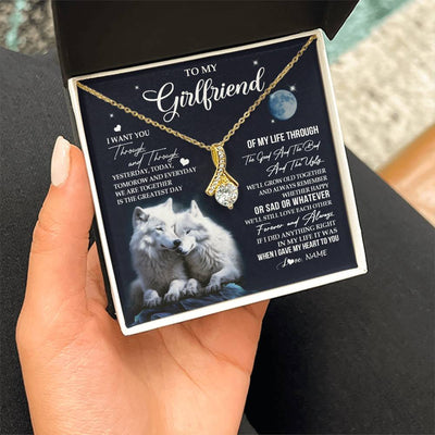 Alluring Beauty Necklace 18K Yellow Gold Finish | 2 | Personalized To My Girlfriend Canvas From Boyfriend I Want You Wolf Girlfriend Birthday Gifts Anniversary Valentines Christmas Custom Wall Art Print Framed Canvas | teecentury