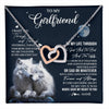 Interlocking Hearts Necklace Stainless Steel & Rose Gold Finish | 1 | Personalized To My Girlfriend Canvas From Boyfriend I Want You Wolf Girlfriend Birthday Gifts Anniversary Valentines Christmas Custom Wall Art Print Framed Canvas | teecentury