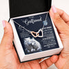 Interlocking Hearts Necklace Stainless Steel & Rose Gold Finish | 2 | Personalized To My Girlfriend Canvas From Boyfriend I Want You Wolf Girlfriend Birthday Gifts Anniversary Valentines Christmas Custom Wall Art Print Framed Canvas | teecentury