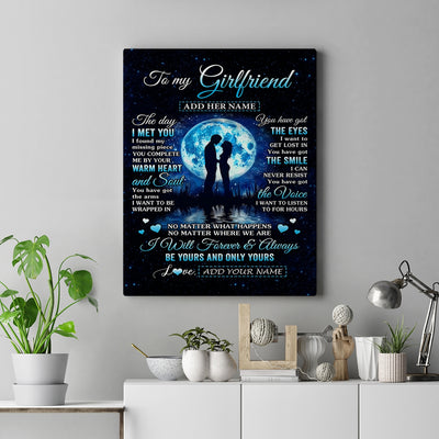 Personalized To My Girlfriend Canvas The Day I Met You Girlfriend Birthday Gifts Romantic Valentines Day For Her Christmas Custom Wall Art Print Framed Canvas | teecentury