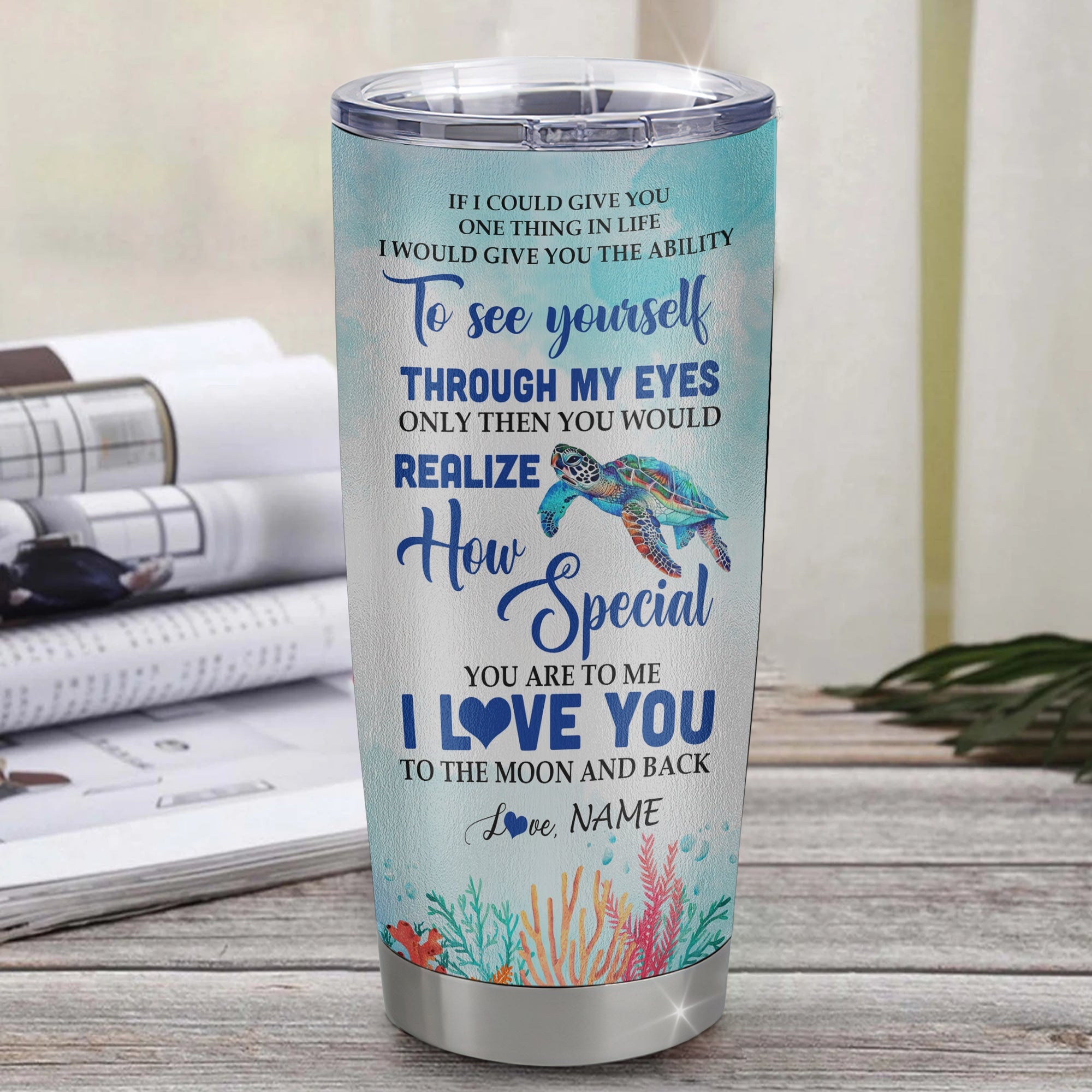 Personalized To My Girlfriend From Boyfriend Stainless Steel Tumbler Cup I Wish I Could Turn Back The Clock Turtle Girlfriend Birthday Valentines Day Christmas Travel Mug | teecentury