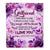 Personalized To My Girlfriend Gifts Blanket From Fiance Purple Floral Birthday Gifts For Girlfriend Romantic Valentines For Her Christmas Custom Fleece Blanket | teecentury