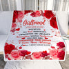 Personalized To My Girlfriend Gifts From Fiance Blanket Rose Flower Anniversary Birthday Gifts Girlfriend Romantic For Her Christmas Custom Fleece Blanket | teecentury