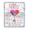 Personalized To My Girlfriend Gifts From Fiance Hugged Blanket Birthday Gifts For Girlfriend Romantic Valentines Day For Her Christmas Custom Fleece Blanket | teecentury