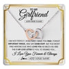 Interlocking Hearts Necklace Stainless Steel & Rose Gold Finish | 1 | Personalized To My Girlfriend Necklace For Women Love Letter Romatic Gifts For Her Girlfriend Gift From Boyfriend Valentines Custom Gift Box Message Card | https://teecentury.