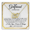 Interlocking Hearts Necklace 18K Yellow Gold Finish | 1 | Personalized To My Girlfriend Necklace For Women Love Letter Romatic Gifts For Her Girlfriend Gift From Boyfriend Valentines Custom Gift Box Message Card | https://teecentury.