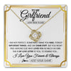 Love Knot Necklace 18K Yellow Gold Finish | 1 | Personalized To My Girlfriend Necklace For Women Love Letter Romatic Gifts For Her Girlfriend Gift From Boyfriend Valentines Custom Gift Box Message Card | https://teecentury.