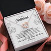 Interlocking Hearts Necklace Stainless Steel & Rose Gold Finish | 2 | Personalized To My Girlfriend Necklace From Boyfriend I Love You More Girlfriend Birthday Anniversary Wedding Valentines Day Christmas Customized Message Card | teecentury