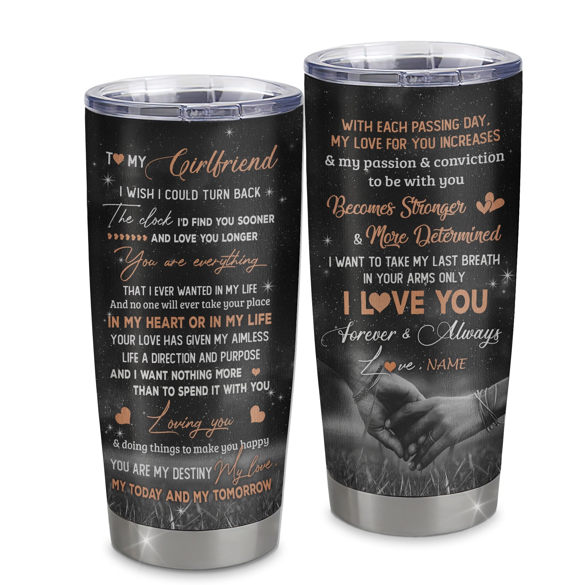 Personalized To My Girlfriend Tumbler From Boyfriend I'd Find You Sooner Love You Longer Girlfriend Gift Anniversary Valentines Day Christmas Travel Mug | teecentury