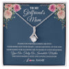 Alluring Beauty Necklace 14K White Gold Finish | 1 | Personalized To My Girlfriend's Mom Necklace Thank You For Welcoming Me Stepmother Birthday Wedding Anniversary Christmas Customized Gift Box Message Card | teecentury