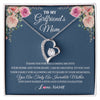 Forever Love Necklace 14K White Gold Finish | 1 | Personalized To My Girlfriend's Mom Necklace Thank You For Welcoming Me Stepmother Birthday Wedding Anniversary Christmas Customized Gift Box Message Card | teecentury