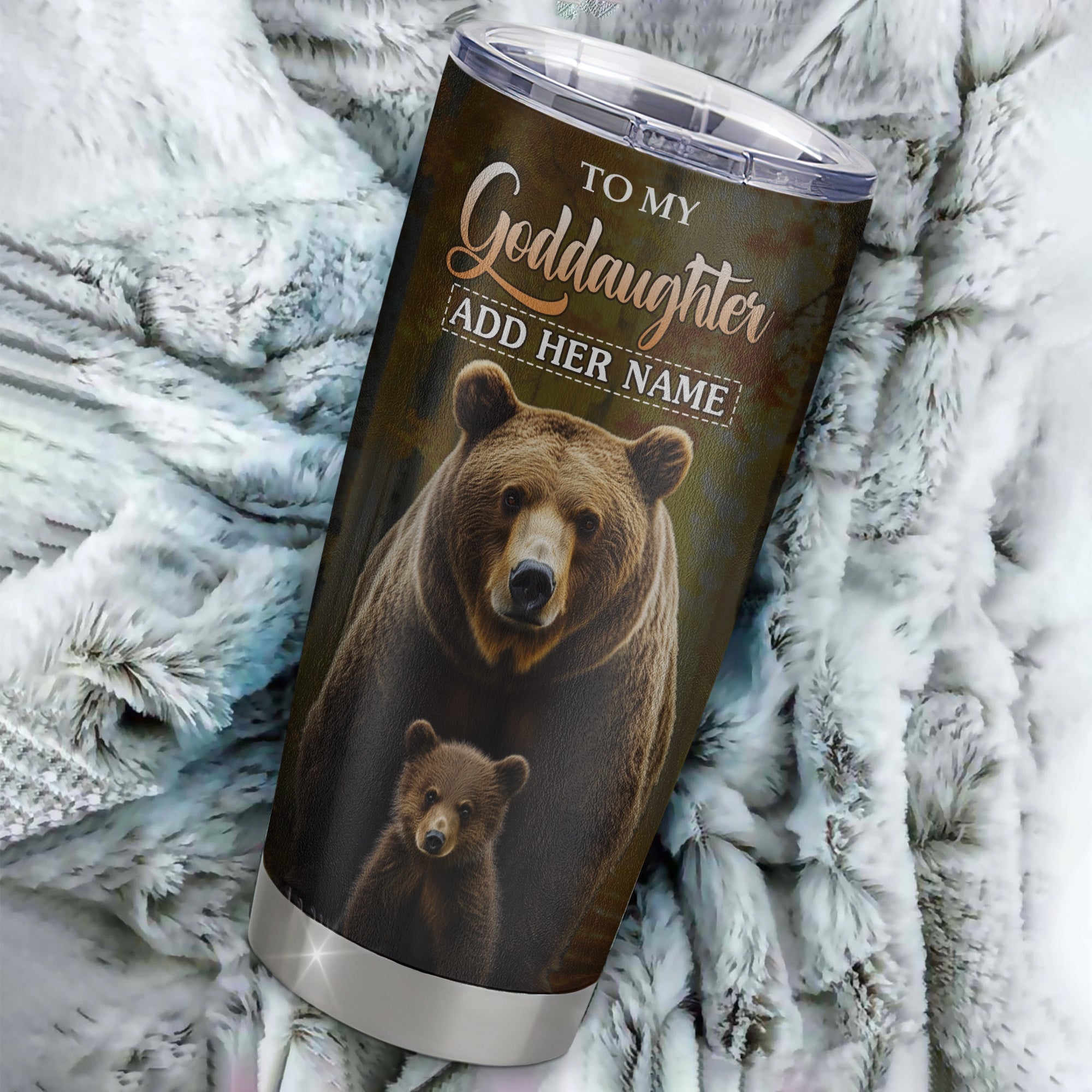 Personalized To My Goddaughter Bear Tumbler From Godmother Uncle Every Day Laugh Love Live Goddaughter Birthday Gifts Christmas Custom Stainless Steel Travel Mug | teecentury