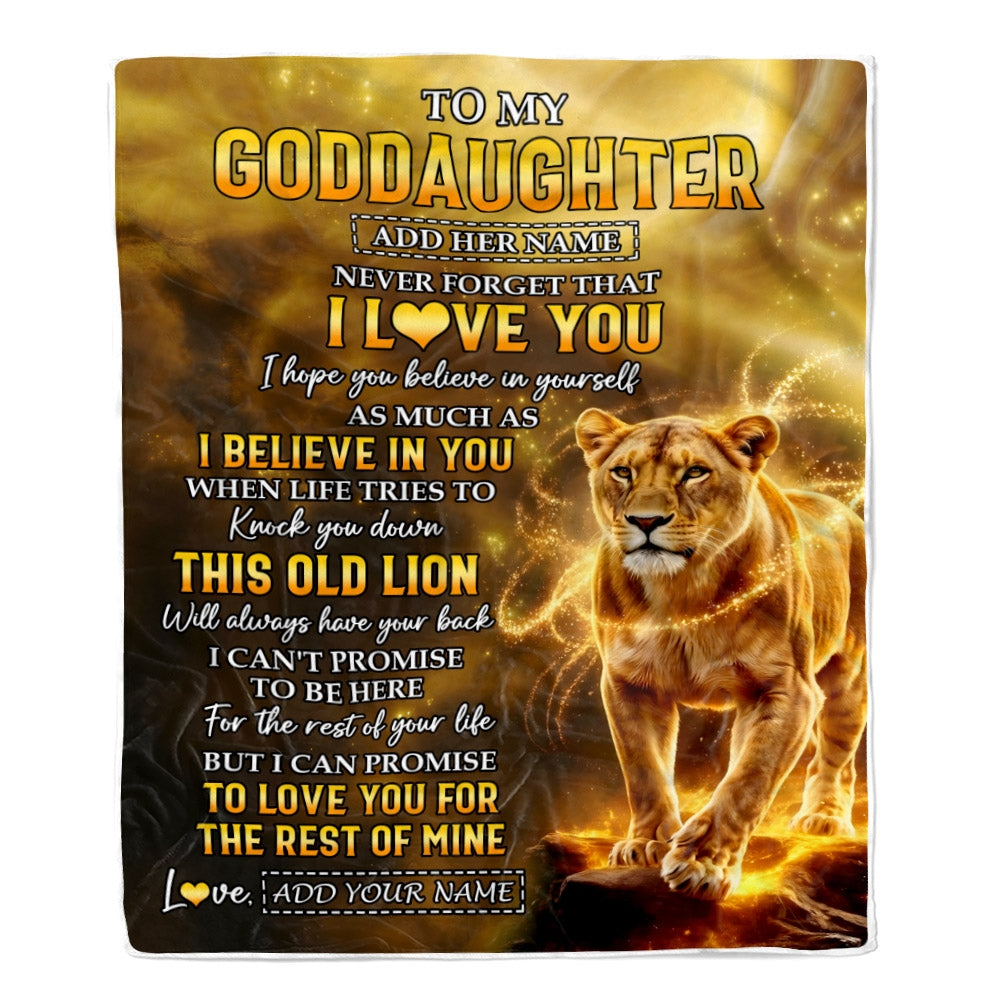 Personalized To My Goddaughter Birthday Gifts From Godfather Blanket I Love You Goddaughter Gifts Graduation Christmas Gift Ideas For Women Fleece Blanket | teecentury