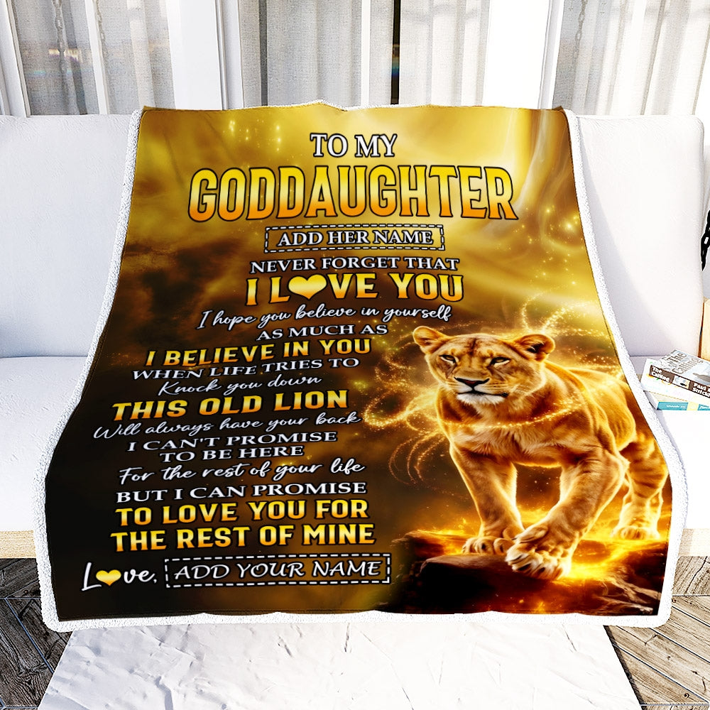 Personalized To My Goddaughter Birthday Gifts From Godmother Blanket I Love You Goddaughter Gifts Graduation Christmas Gift Ideas For Women Fleece Blanket | teecentury