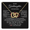 Interlocking Hearts Necklace 18K Yellow Gold Finish | 1 | Personalized To My Goddaughter Birthday Gifts From Godmother Uncle Always Love You Goddaughter Gifts Necklace Jewelry Christmas Custom Gift Box Message Card | teecentury.myshopify
