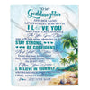 Personalized To My Goddaughter Blanket Beach I Love You Forever From Godmother Goddaughter Birthday Gifts Christmas Graduation Customized Fleece Blanket | teecentury