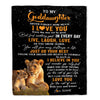 Personalized To My Goddaughter Blanket From Aunt Live Laugh Love Lion Goddaughter Birthday Gifts Positive Graduation Christmas Customized Fleece Blanket | teecentury