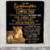 Personalized To My Goddaughter Blanket From Aunt Live Laugh Love Lion Goddaughter Birthday Gifts Positive Graduation Christmas Customized Fleece Blanket | teecentury