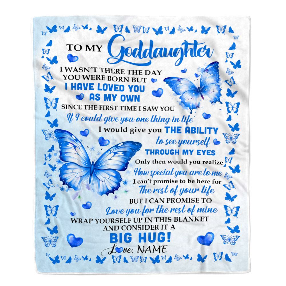 Personalized To My Goddaughter Blanket From Godfather I Have Loved You Stepdaughter Birthday Gifts Graduation Christmas Customized Fleece Throw Blanket | teecentury