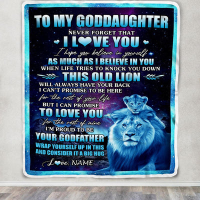 Personalized To My Goddaughter Blanket From Godfather Never Forget That I Love You Goddaughter Birthday Graduation Christmas Bed Quilt Fleece Throw Blanket | teecentury