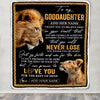 Personalized To My Goddaughter Blanket From Godfather Uncle You Will Never Lose Lion Goddaughter Birthday Gifts Graduation Christmas Customized Fleece Blanket | teecentury