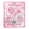 Personalized To My Goddaughter Blanket From Godmother Butterfly Laugh Love Live Goddaughter Birthday Christmas Customized Bed Fleece Blanket | teecentury