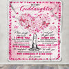 Personalized To My Goddaughter Blanket From Godmother Butterfly Laugh Love Live Goddaughter Birthday Christmas Customized Bed Fleece Blanket | teecentury