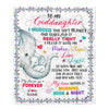 Personalized To My Goddaughter Blanket From Godmother Elephant I Huggest This Soft Blanket Godchild Birthday Christmas Customized Fleece Blanket | teecentury