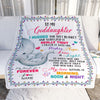 Personalized To My Goddaughter Blanket From Godmother Elephant I Huggest This Soft Blanket Godchild Birthday Christmas Customized Fleece Blanket | teecentury