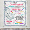 Personalized To My Goddaughter Blanket From Godmother Elephant I Huggest This Soft Blanket Godchild Birthday Christmas Customized Fleece Blanket | teecentury