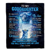 Personalized To My Goddaughter Blanket From Godmother Lion My Precious Goddaughter Birthday Graduation Anniversary Christmas Customized Fleece Throw Blanket Blanket | Teecentury.com