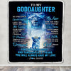 Personalized To My Goddaughter Blanket From Godmother Lion My Precious Goddaughter Birthday Graduation Anniversary Christmas Customized Fleece Throw Blanket Blanket | Teecentury.com