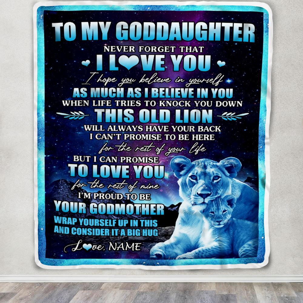Personalized To My Goddaughter Blanket From Godmother Never Forget That I Love You Goddaughter Birthday Graduation Christmas Bed Quilt Fleece Throw Blanket | teecentury