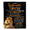 Personalized To My Goddaughter Blanket From Uncle Live Laugh Love Lion Goddaughter Birthday Gifts Positive Graduation Christmas Customized Fleece Blanket | teecentury