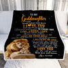 Personalized To My Goddaughter Blanket From Uncle Live Laugh Love Lion Goddaughter Birthday Gifts Positive Graduation Christmas Customized Fleece Blanket | teecentury