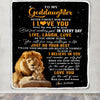 Personalized To My Goddaughter Blanket From Uncle Live Laugh Love Lion Goddaughter Birthday Gifts Positive Graduation Christmas Customized Fleece Blanket | teecentury