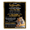 Personalized To My Goddaughter Blanket Tiger I Love You Forever From Godmother Goddaughter Birthday Gifts Christmas Graduation Customized Fleece Blanket | teecentury