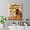 Personalized To My Goddaughter Canvas From Godfather Aunt Whenever You Feel Horse Goddaughter Birthday Gifts Graduation Christmas Custom Wall Art Print Framed Canvas | teecentury