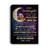 Personalized To My Goddaughter Canvas From Godfather Positive Energy Encourage Brave Little Bear Goddaughter Birthday Christmas Custom Wall Art Print Framed Canvas | teecentury