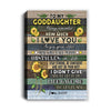 Personalized To My Goddaughter Canvas From Godmother Always Remember How Much I Love You Wood Sunflower Goddaughter Birthday Custom Wall Art Print Home Decor Framed Canvas | teecentury