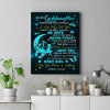 Personalized To My Goddaughter Canvas From Godmother Godfather Fairy Silhouette Fantasy Moon Goddaughter Birthday Gifts Christmas Custom Wall Art Print Framed Canvas | teecentury