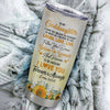 Personalized To My Goddaughter From Aunt Auntie Stainless Steel Tumbler Cup Laugh Love Live Butterfly Sunflower Goddaughter Birthday Graduation Christmas Travel Mug | teecentury