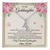 Alluring Beauty Necklace 14K White Gold Finish | 1 | Personalized To My Goddaughter From Aunt Imagine This Necklace As A Love Goddaughter Birthday Graduation Christmas Customized Gift Box Message Card | teecentury