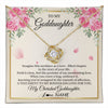 Love Knot Necklace 18K Yellow Gold Finish | 1 | Personalized To My Goddaughter From Aunt Imagine This Necklace As A Love Goddaughter Birthday Graduation Christmas Customized Gift Box Message Card | teecentury