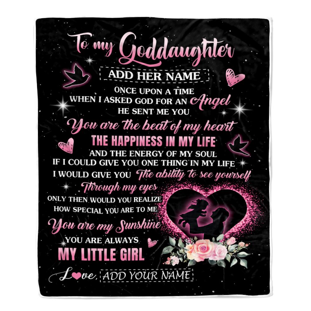 Personalized To My Goddaughter From Godfather Blanket Once Upon A Time Birthday Graduation Gifts For Goddaughter Gifts Christmas Customized Fleece Blanket | teecentury