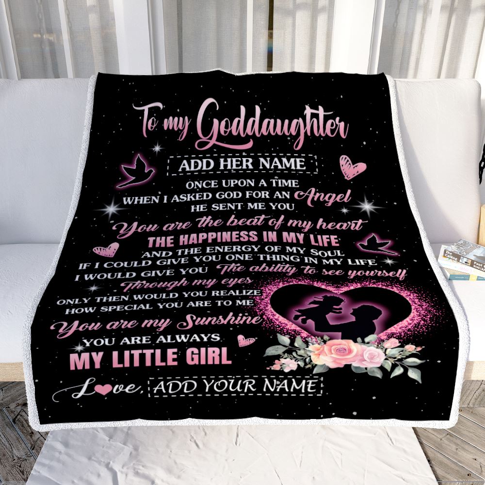 Personalized To My Goddaughter From Godfather Blanket Once Upon A Time Birthday Graduation Gifts For Goddaughter Gifts Christmas Customized Fleece Blanket | teecentury