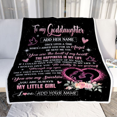 Personalized To My Goddaughter From Godfather Blanket Once Upon A Time Birthday Graduation Gifts For Goddaughter Gifts Christmas Customized Fleece Blanket | teecentury
